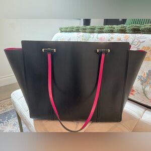 Kate Spade Black Tote with Pink Trim